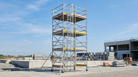 برج سقالات ألومنيوم متحرك للمشاريع والمقاولات (Heavy Duty Mobile Scaffolding Tower)